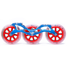 Szyny do rolek kompletne Flying Eagel Ultrasonic 3*125mm 88А/Abec-9 Lazer-Sparkle niebieskie