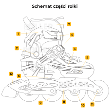 Rolki dla dzieci LED Flying Eagle L8 czarne 
