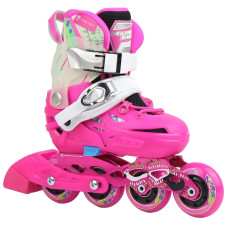 Rolki dla dziewczynki Rolki Regulowane Flying Eagle S6S różowe 33-37