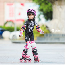 Rolki dla dziewczynki Rolki Regulowane Flying Eagle S7 Speed różowe 32-36 