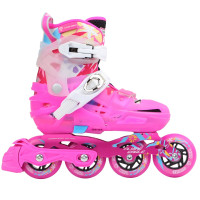 Pattini a rotelle da bambina Flying Eagle S6C, rosa