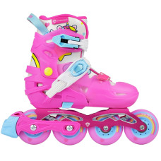 Rolki dla dziewczynki Flying Eagle S6 pro różowe 