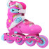 Rolki dla dziewczynki Rolki Regulowane Flying Eagle S6 pro różowe 28-32