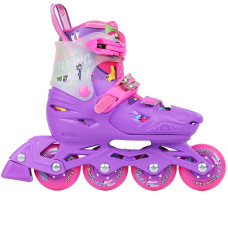 Rolki dla dziewczynki Rolki Regulowane Flying Eagle S3 fioletowy
