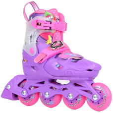 Rolki dla dziewczynki Rolki Regulowane Flying Eagle S3 fioletowy