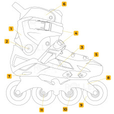 Rulluisud Flying Eagle X7D Reaver mustad