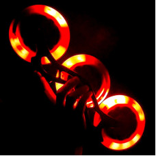 Świecące - iskrzące koła do rolek  LED FE Lazerwheelz-Sparkle 125 mm/88A 3 szt czerwone