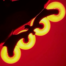 LED Kółka do Rolek FE Lazerwheelz 88A 4 szt czerwony